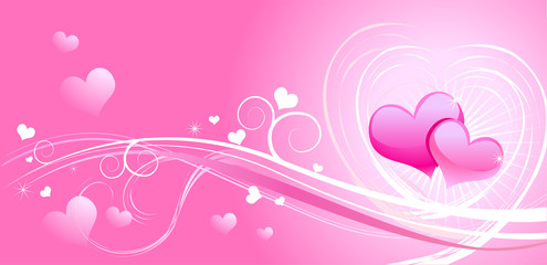 Valentine background wiht hearts