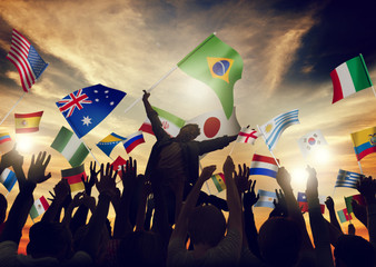 International Flags Togetherness Unity Variation Concept - obrazy, fototapety, plakaty
