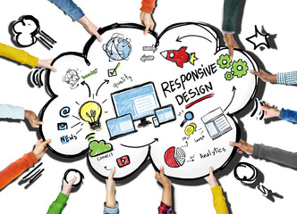 Responsive Design Internet Web Online Support Team Concept