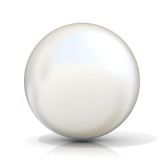 3D white sphere isolated on white background 