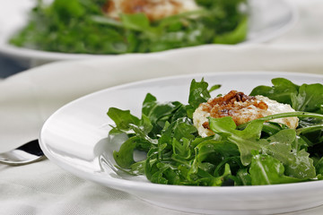 Fried Goat Cheese And Arugula Salad