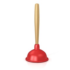 Plunger isolated on white background