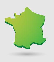 green France map icon