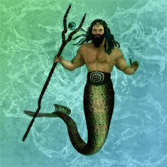 Poseidon the god of the sea