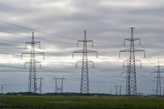 Landscape with power line