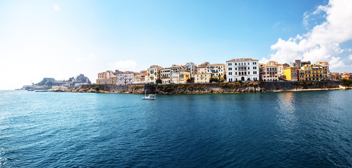 Corfu town.Panoramic view. - obrazy, fototapety, plakaty