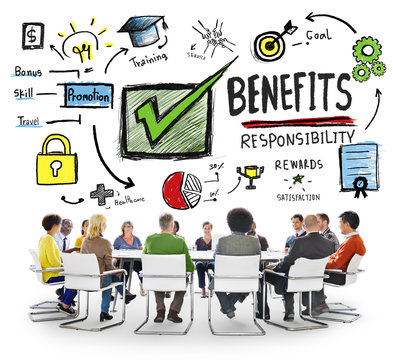 Benefits Gain Profit Earning People Meeting Concept