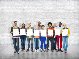 Fototapeta premium Casual Copy Space Togetherness Variation Unity Team Concept