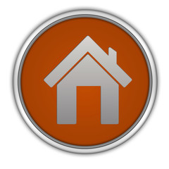 Fototapeta premium home circular icon on white background