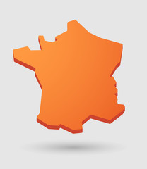 orange France map icon