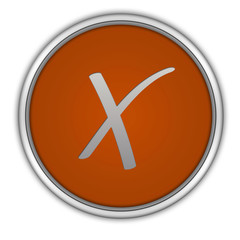 Obraz premium check circular icon on white background