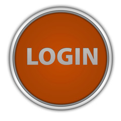 login circular icon on white background