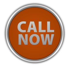 Fototapeta premium call now circular icon on white background