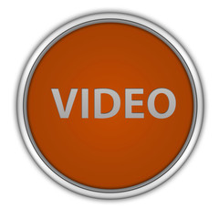 video circular icon on white background