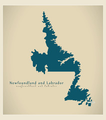 Modern Map - Newfoundland and Labrador CA