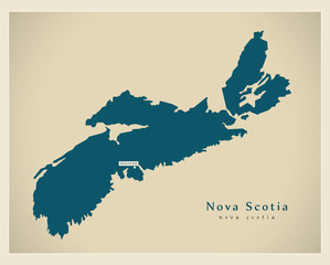Modern Map - Nova Scotia CA