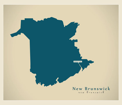 Modern Map - New Brunswick CA