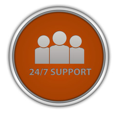 Support circular icon on white background