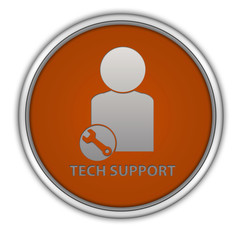 Support circular icon on white background