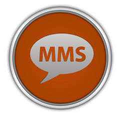 mms circular icon on white background
