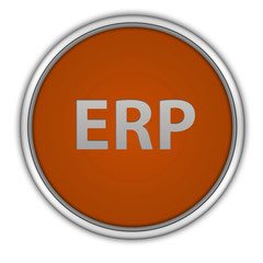 ERP circular icon on white background