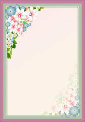 Obraz premium Frame with flowers.