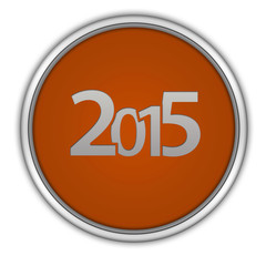 2015  circular icon on white background