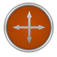 Arrow  circular icon on white background