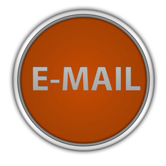 E-mail circular icon on white background