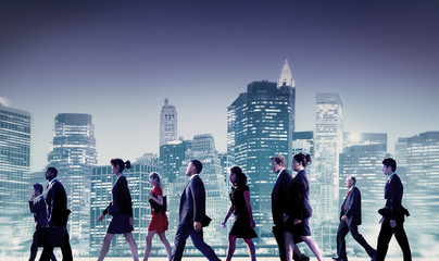 Business People Commuter Cityscape Team Concept