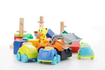 toys collection isolated on white background