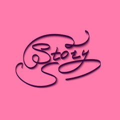 word story written by hand font vintage