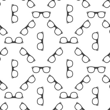 Vector seamless glasses or spectacles pattern