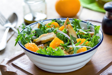 Grilled chicken with orange salad