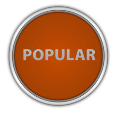 Popular circular icon on white background