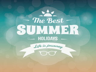 Summer typography vector design vintage vacation poster