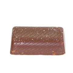 Rice in chocolate isolated on white background