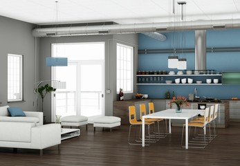 modernes Loft Interieur Design
