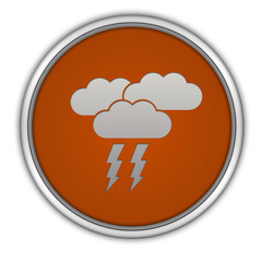 Rain circular icon on white background