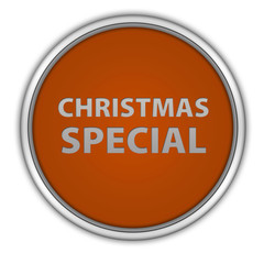 Christmas special circular icon on white background
