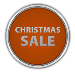 Christmas sale circular icon on white background