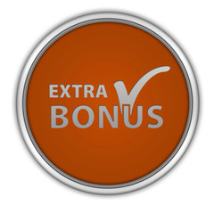bonus circular icon on white background