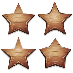 Wood Stars Icons For Ui Game