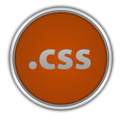 .css circular icon on white background