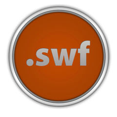 .swf circular icon on white background