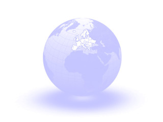 Globe. 3d. Europe.