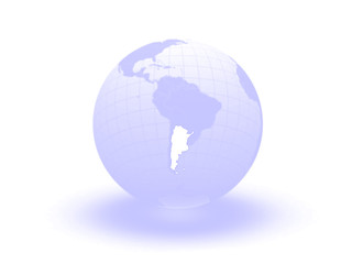 Globe. 3d. Argentina.