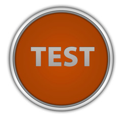 Test  circular icon on white background