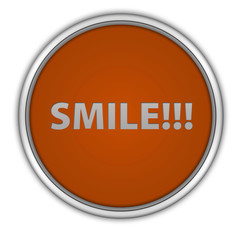 Smile circular icon on white background