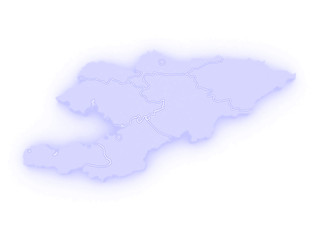 Map of Kyrgyzstan